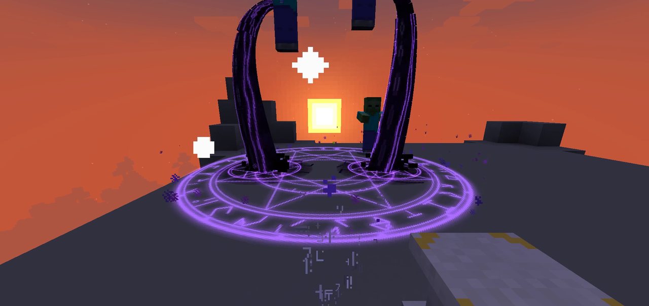 Tentáculo saindo de um portal sombrio